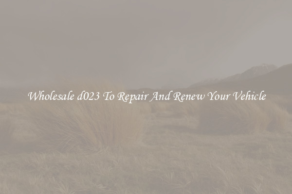 Wholesale d023 To Repair And Renew Your Vehicle