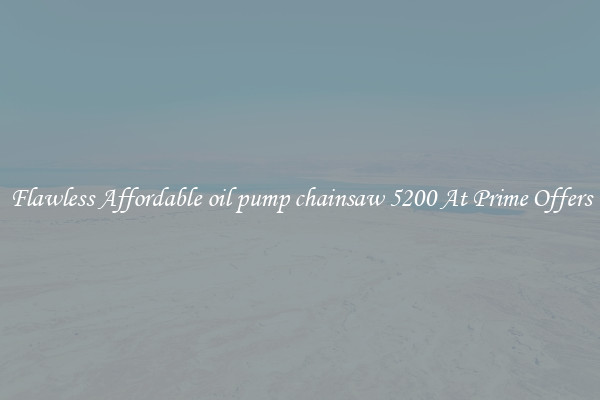 Flawless Affordable oil pump chainsaw 5200 At Prime Offers