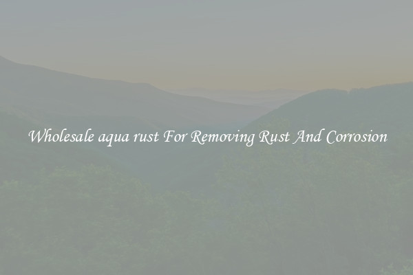 Wholesale aqua rust For Removing Rust And Corrosion