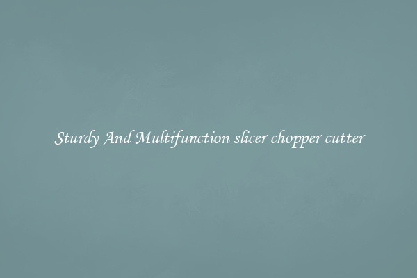 Sturdy And Multifunction slicer chopper cutter